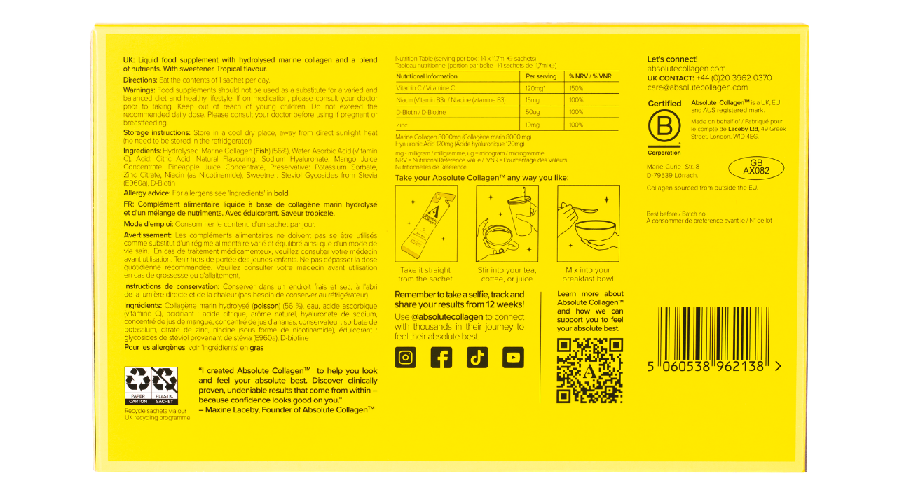 How to read a collagen supplement label: dose, source, peptides and added nutrients.