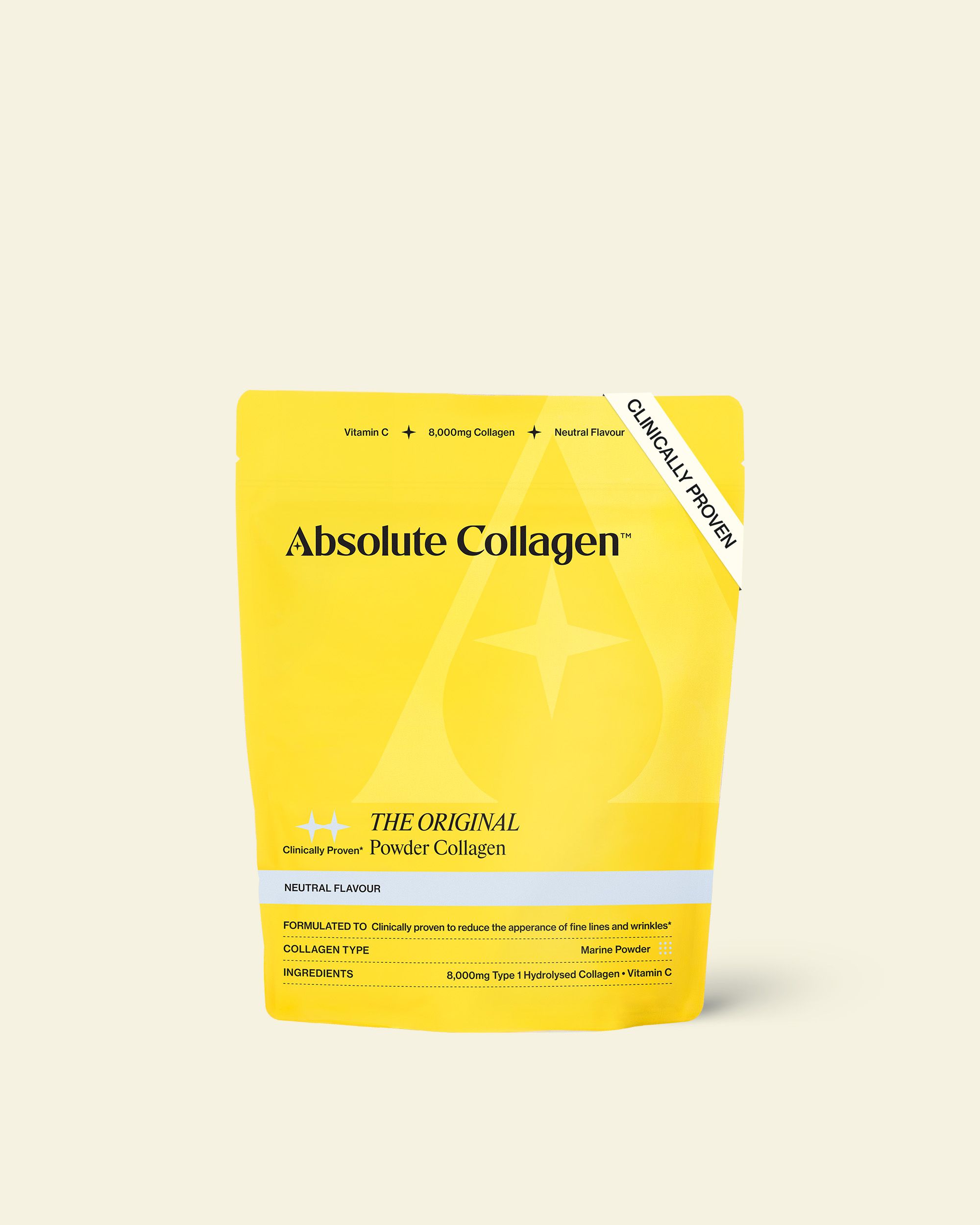 Absolute Collagen Marine Collagen Powder Supplement Pouch 227G
